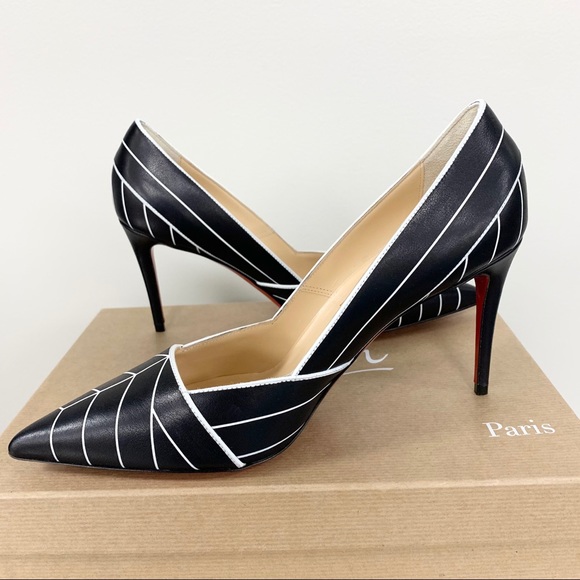Christian Louboutin Shoes - Christian Louboutin Black/White Undessin 85 Calf